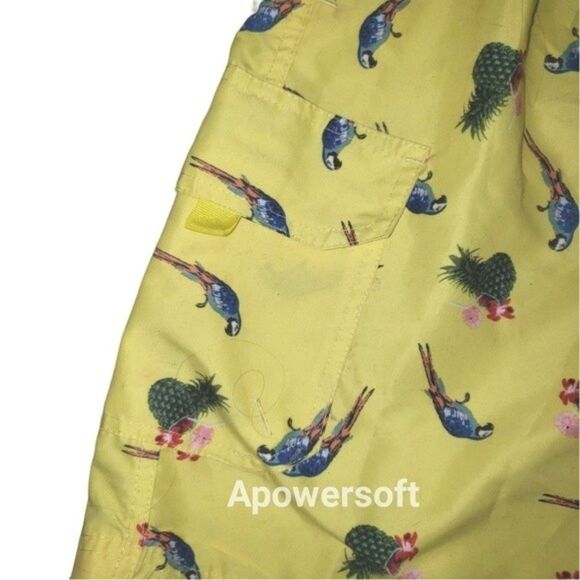 Parrot Print Board Shorts - Picture 3 of 6